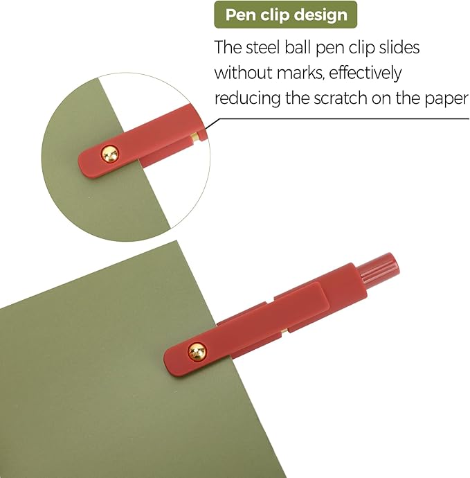 Ddaowanx Gel Pens, 6 Pcs 0.5mm Quick Dry Black Ink Pens Fine Point Smooth Writing Pens, Office Desk Accessories for Women(6 Pcs Vintage-Black Ink)