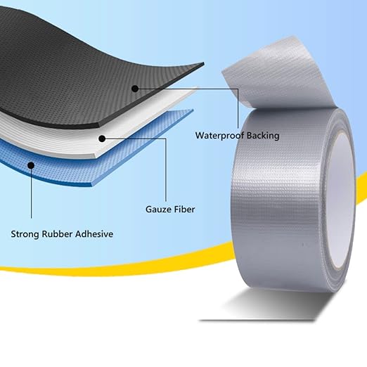 Duct Tape Heavy Duty Waterproof, 30 Yards x 2 Inch, 12 Roll Pack Duct Tape Bulk, Strong, All-Weather, No Residue, Silver