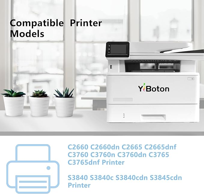 TWR5P C2660 S3845 S3840 331-8434 Imaging Drum Cartridge Compatible for Dell C2660dn C2665dnf C3760n C3760dn C3765dnf S3840 S3840cdn MFP S3845cdn Color Printer Drum(60,000 Page)