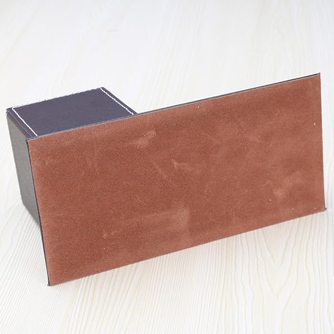 KINGFOM PU Leather Desk Organizer and Accessories, Pencil Holder for Desk with Business Cards Stand, School Office Supplies Collection Caddy Brown