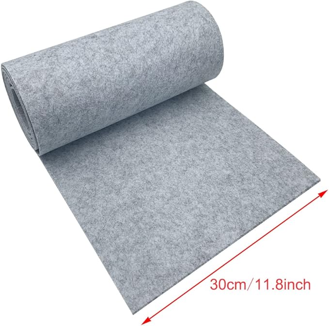 aufodara Felt Fabric 11.8 x 98.4 inch Craft Felt Fabric Roll, Felt 3mm Thick for Felt Table Mats DIY Arts & Crafts Patchwork Sewing Decorations (Light Grey)