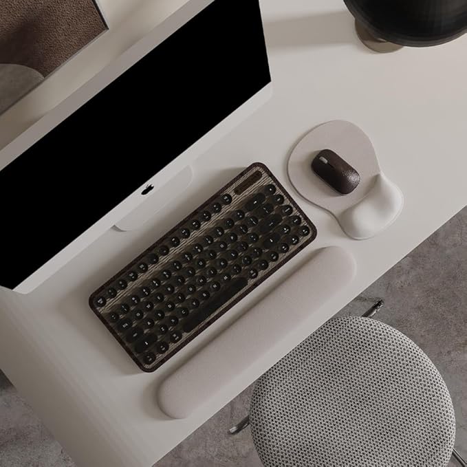 ErgoComfort Gel Wrist Rest Mouse Pad-Ergonomic Office Mousepad with Wrist Support-Non-Slip, Design Desk Accessories Mat for Home&Game Decor (03Silver Surge)