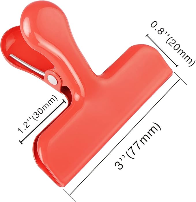 FINDMAG Heavy Duty Stainless Steel Chip Clips, Great for Kitchen Office to Seal Coffee, Chip Bags - Pack of 8