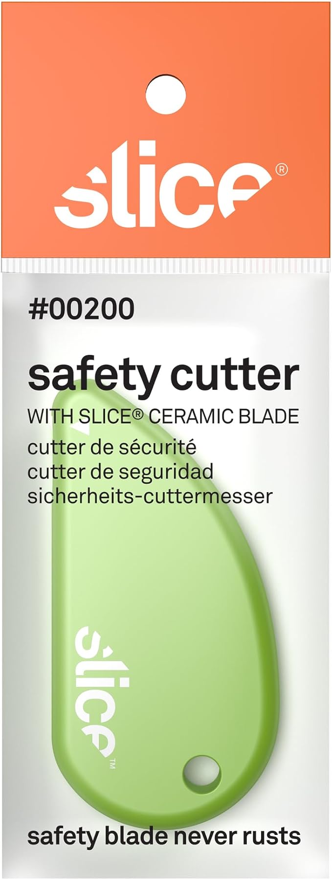 Slice Micro Ceramic Blade, Safety Cutter, Finger Friendly, Cuts Blister Packaging, Paper & Ideal for Outline Trims of Shapes or Coupons (Pack of 2)
