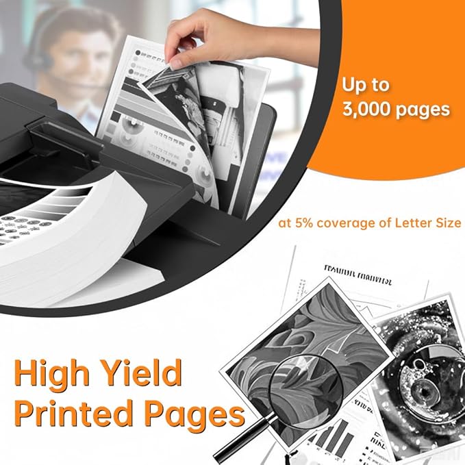 B341H00 High Yield Black Toner Cartridge with Chip (1-Pack) - Compatible with Lexmark B3340dw/B3442dw/MB3442 Series Printers