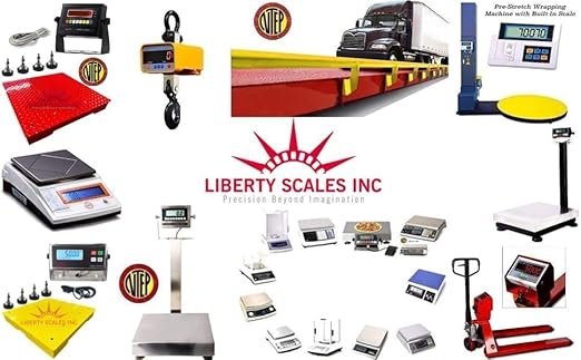 Liberty LS-800-4X5 NTEP Certified (Legal for Trade) Industrial Floor Scale | 48" x 60" | Capacity of 2,500 lbs x 0.5 lb + Yellow