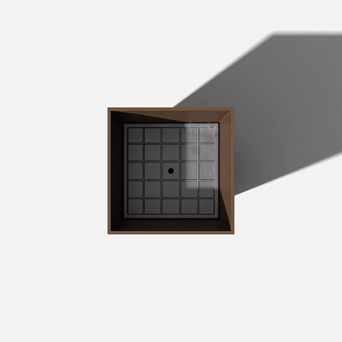 Veradek V-Resin Indoor/Outdoor Taper Planter (Espresso, 30 inch - 2 Pack with 2 Saucer Trays)