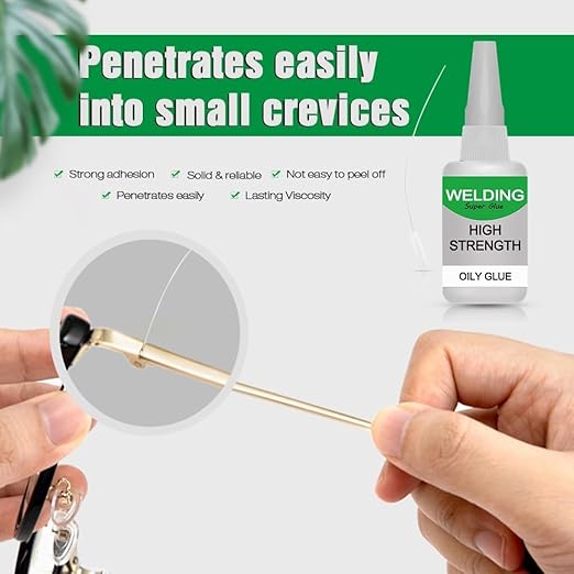 Welding High-Strength Oily Glue, 2025 Upgrade Super Glue, Multipurpose Universal Glues for Household Use, Industrial Glues for Repair Professionals（3PCS）