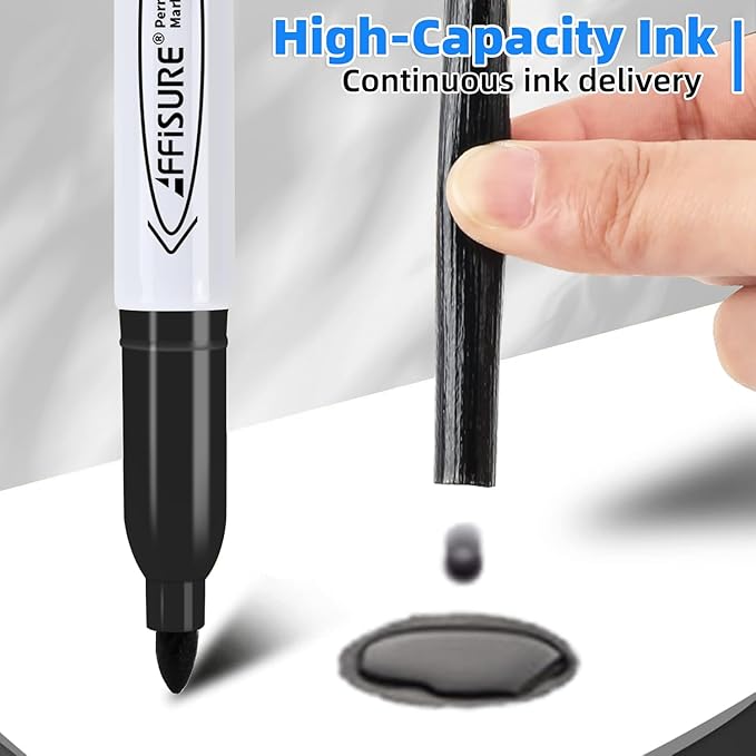 Permanent Markers Assorted Colors Set, 8 Colored Markers 8 Pack, Fine Point，Works on Wood, Plastic, Metal, and More, for Adults, Artist, Taecher, Kids