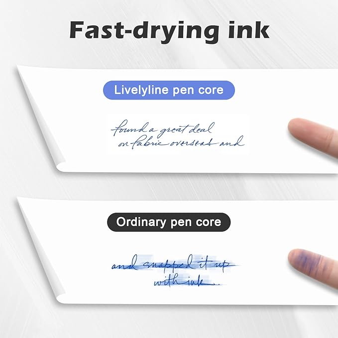 Ddaowanx 10 Pieces Gel Ink Pen Refills, Fine Point 0.5mm Tip Smooth Writing Quick Dry for Journaling Writing School Office Supplies (10 Pcs Gel Pen Refills, Blue)