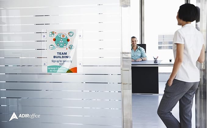 Adir Acrylic Sign Holder – Window Sign Holder with Suction Cups for Advertising and Promotion, Wall-Mount Display Frame, Clear Sign Holder Stand for Glass, Mall, Restaurants, Office - 2 Pack (8.5x5.5 Inch)