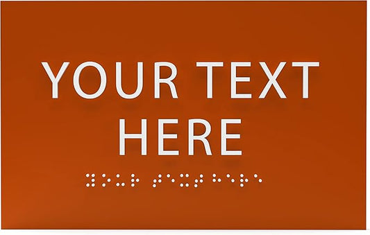 6" X4" Personalized Custom Sign- Tactile Graphics Grade 2 Braille Text | ADA Compliant Wall Mount Plastic Signs For Schools, Offices, Businesses, Apartments & Restaurants