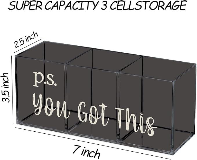 You Got This Acrylic Pen Pencil Holder Organizer for Office Desk Accessories, Inspirational Gifts Pen Holder for Desk, Motivational Gifts, Encouragement Gifts for Women Men Pencil Holder