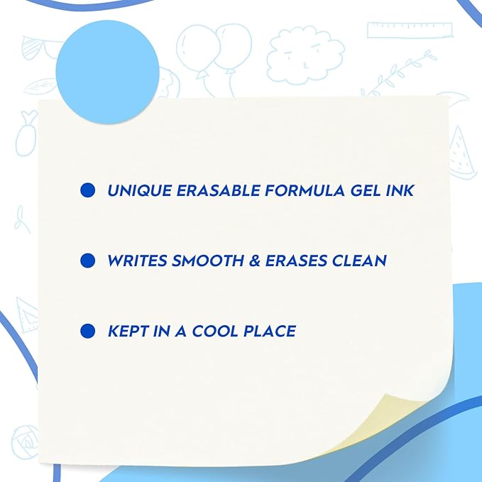 Erasable Pens 0.5mm 12pcs Ballpoint Pens No Smear Liquid Ink Gel Pens Rollerball Pen Erasable Pen Bulk Comfortable Grip Smooth Writing Ideal for Business College Notetaking