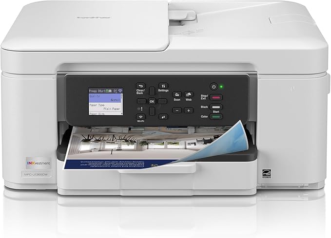 Brother INKvestment 1365 Wireless Color Inkjet All-in-One Printer with Automatic Duplex Printing and 1.8” Color Display | Includes Refresh Subscription Trial(1) (MFC-J1365DW)