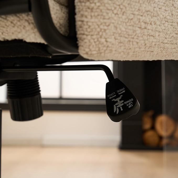 Kidol & Shellder Office Desk Chair Set of 4 with Arm, Swivel Adjustable Height with Wheels Comfortable Wide Seat for Home Office, Bedroom, Makeup Room, Beige