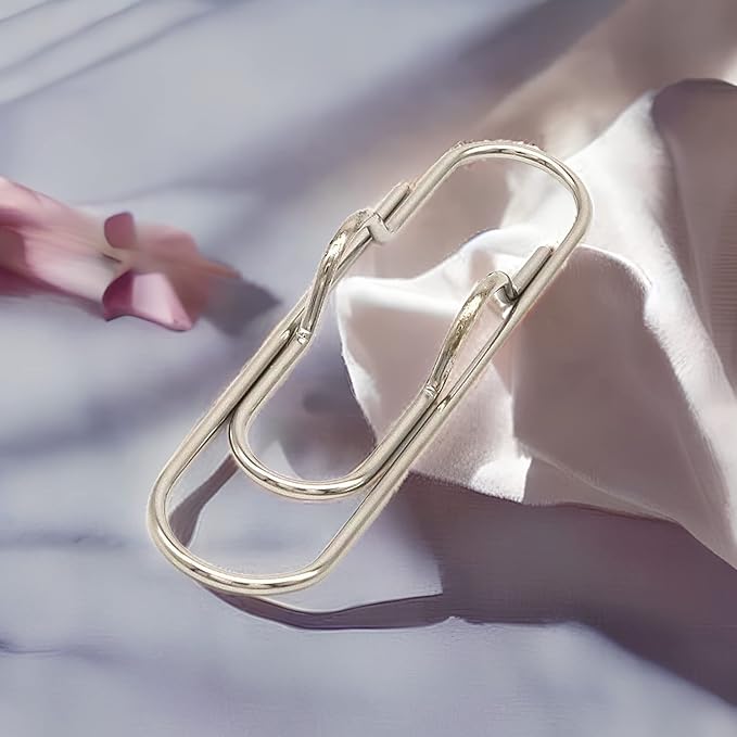 Metal Pen Clips in Gold/Silver/Rose Gold - Pack of 12 Paperclip Pen Holders for Notebooks and Papers, Metal Pen Clip Holder and Pen Holder Clip Included