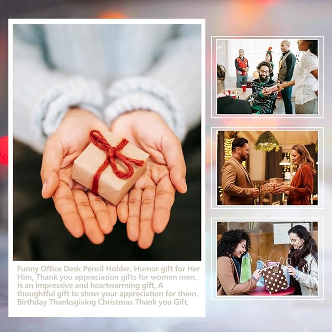 FOKCBOCM 35 year Work Anniversary Plaque gifts for Employee, Appreciation gifts for Coworkers Staff, 35 year Work Anniversary for Her Him, Happy Work Anniversary Office Pencil Holders-DS103