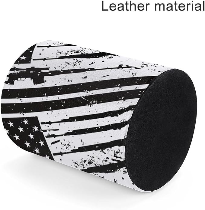 American Flag Pen Holder Pencil Organizer Cute Pencil Cup Desk Decor Makeup Brush Holder PU Multifunctional Office Suppliesfor Home Classroom School