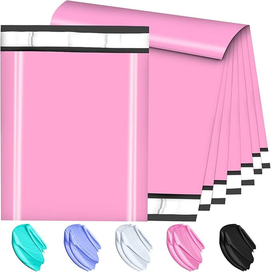 Large Poly Mailers 19x24 Inch 100 Pack, Shipping Bags for Clothing with Self-Sealing Tear-Resistant, Waterproof Poly Bags, Mailing Envelopes for Small Business (Pink)