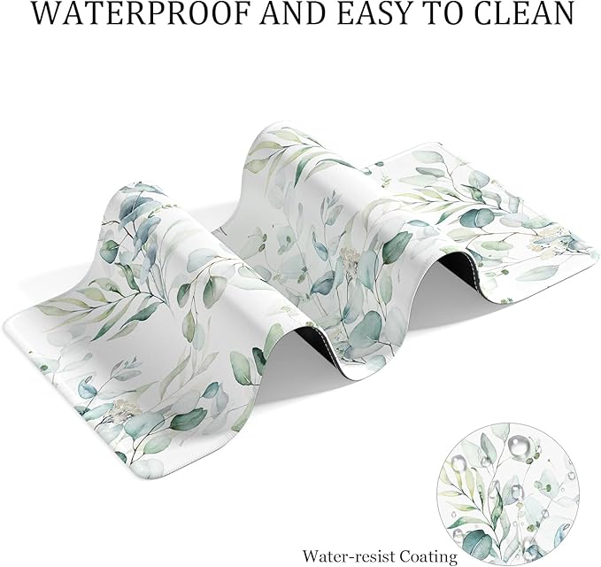 Desk Mat, 32" x 16" XXL Extended Large Gaming Mouse Pad, Desktop Decor Desk Pad, Cute Men Women Office Supplies and Accessories, XL Mouse Mat for Laptop & Keyboard, Minimalism White Flower