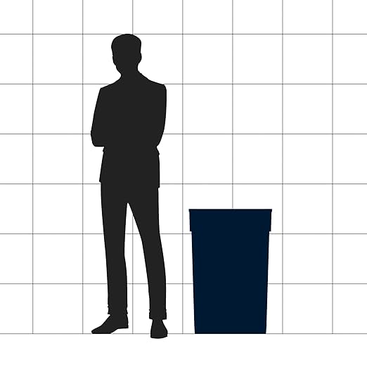 23 Gallon Brown Slim Jim Trash Can with Swing Top Lid