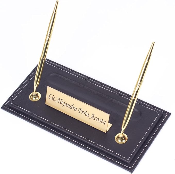 Leather Desk Set-Desk Office Accessories-Office Organizer- Home Office Accessories - Desk Supplies - Desk Storage Organizer -Desk Pad-Storage-12 Pieces -12 PCS (Black-WHITESEAM)