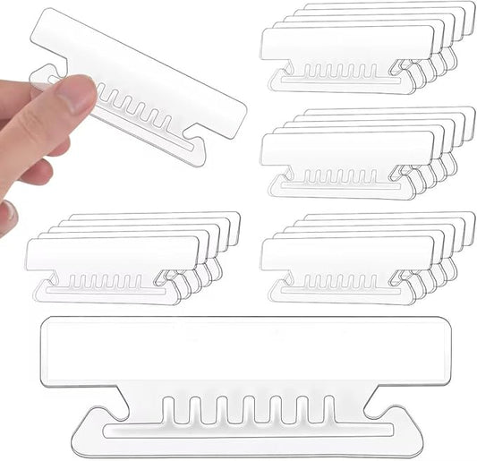 100Pcs 3 1/2 Inch Hanging File Folder Tabs Plastic Tabs for Hanging File Folders and Inserts Clear File Folder Tabs Insertable Plastic Tabs for Back to School Organizer Office Room