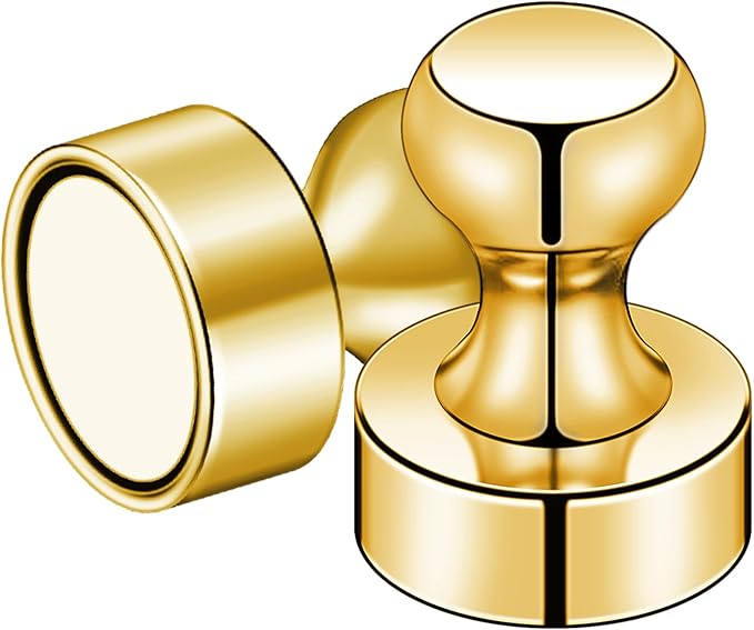 LOVIMAG Fridge Magnets 40Pcs Refrigerator Whiteboard Small Strong Magnet Classroom Kitchen Accessories Decorative Locker Set Decor Must Haves Office Calendar Refrigerador Magnetic Cute Crafts Gold