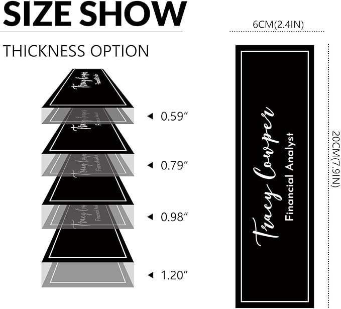 Desk Name Plate Personalized, Custom Name Plate for Desk, Acrylic Desktop Accessories, Office Gift & Decor for Women Men, Teacher Nurse Boss Employee Appreciation Gifts