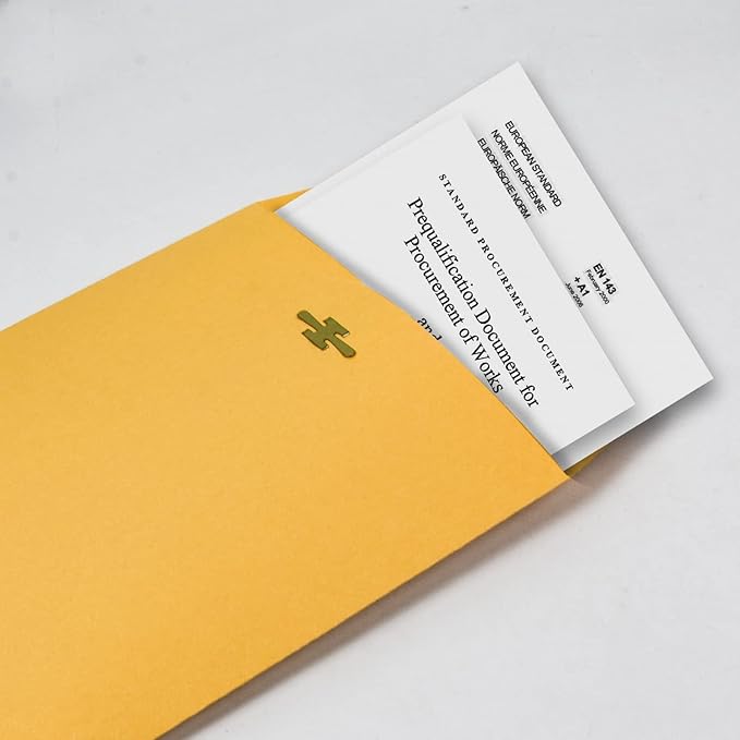 6” x 9” Clasp Envelopes with Gummed Seal Brown Kraft Catalog Envelopes Clasp Mailing Envelopes for Home, Office, Business 28 lb Kraft Paper,Pack of 30