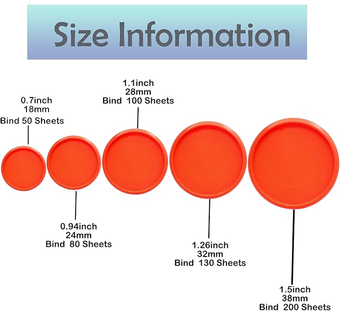 100pcs Discbound Notebook Discs DIY Planner Accessories fits for Tul,Levenger,Arc,Happy Planner,Talia(Red,0.7inch/18mm)