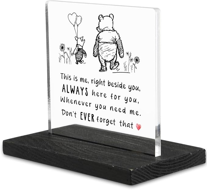 Supportive Friend Gifts, Tough Times Gifts Right Beside You Desk Sign for Friends, Great for friends Coworker Sister who are going through a difficult time, Best Friend Decorative Signs-DX213