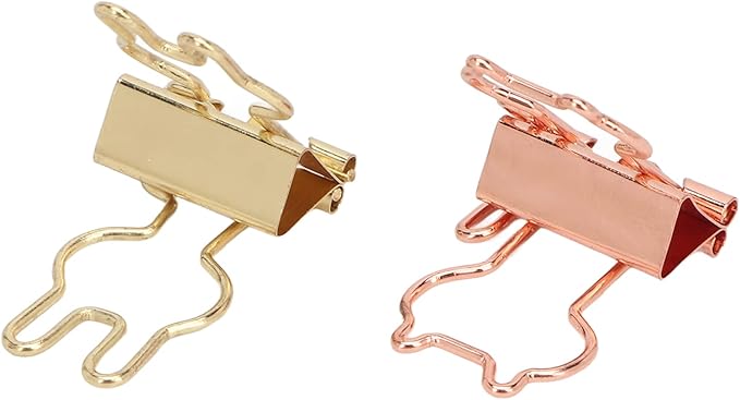 100pcs Binders Clips, Cute Cat Metal Binders Clips, Hollowed Cute Cat Shaped Metal Paper Clips for School Home Desk Organizers