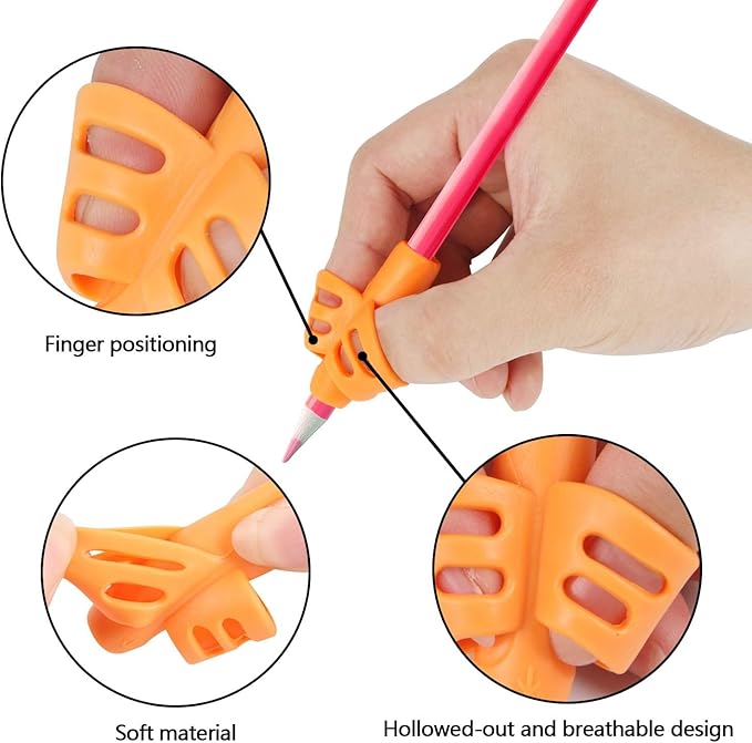 SANNIX 16 Pack Pencil Grippers for Kids Handwriting, Pencil Holder for Kids, Handwriting Grip, Ergonomic Training Pen Grips, Writing Tool for Toddlers, Preschoolers, Children