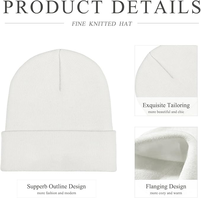 Custom Beanie for Men Women Bulk Custom Winter Hat Beanies with Logo Text Image Personalized Knit Hats Gifts for Business