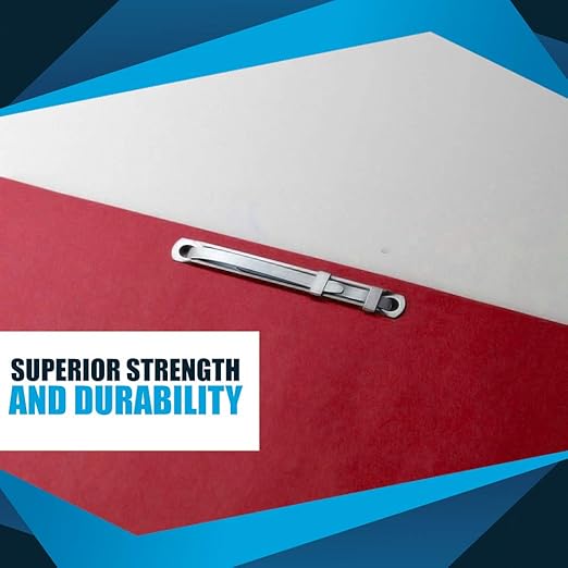 OLYMPX 50 Pcs of 3.5” Capacity Premium Metal Prong Paper Fastener Complete Set, 2.75 Inch Base with Standard 2-Hole Punch Compressor for Paper File Folder, 50 per Box