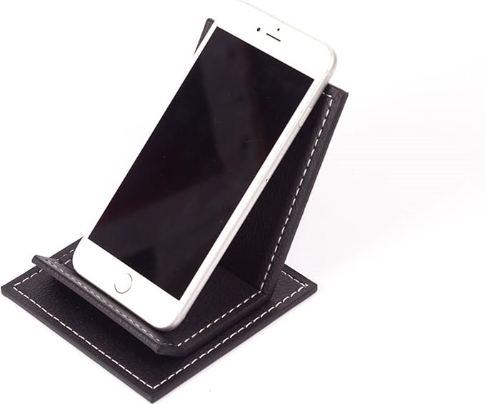 Leather Desk Set-Desk Office Accessories-Office Organizer- Home Office Accessories - Desk Supplies - Desk Storage Organizer -Desk Pad-Storage-12 Pieces -12 PCS (Black-WHITESEAM)