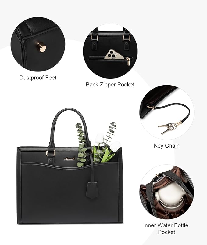 LOVEVOOK Laptop Tote Bag for Women, Office Work Bag Briefcase fit for 15.6 inch Laptop, Large Capacity Teacher Bag Handbag