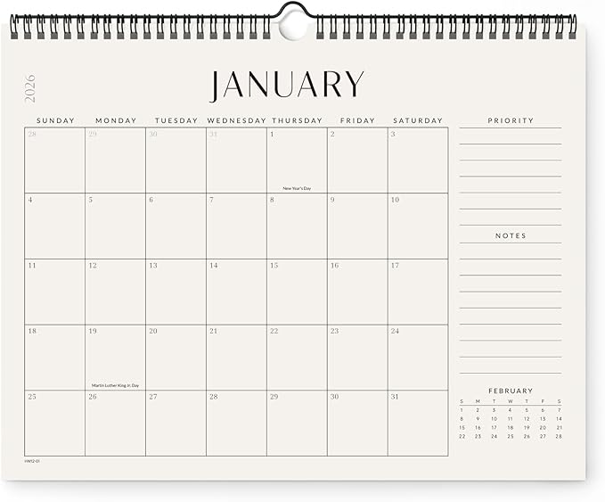 Jotsome Wall Calendar 2025-2026, Monthly Wall Calendar From Now to December 2026 14.2x11.2 inch for Home and Office, Easy Planning