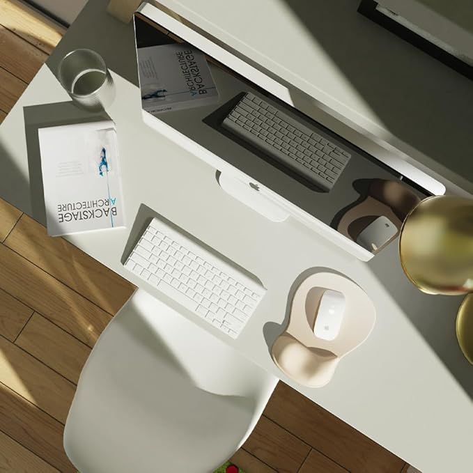 ErgoComfort Gel Wrist Rest Mouse Pad-Ergonomic Office Mousepad with Wrist Support-Non-Slip, Design Desk Accessories Mat for Home&Game Decor (06Nude Rest)