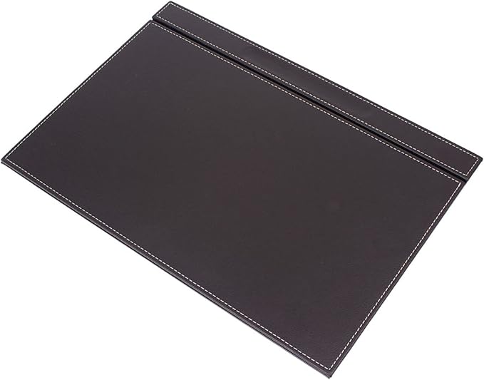 Leather Desk Set-Desk Office Accessories-Office Organizer- Home Office Accessories - Desk Supplies - Desk Storage Organizer -Desk Pad-Storage-12 Pieces -12 PCS (Black-WHITESEAM)