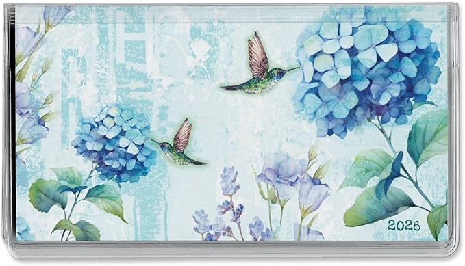 2026 Garden Fresh Planner Pocket Calendar & Memo Pad, 3.5-Inch x 6.5-Inch Size Closed, Bookstore-Quality Monthly Floral Purse Calendars With 30 Note Pages for Kitchen & Office