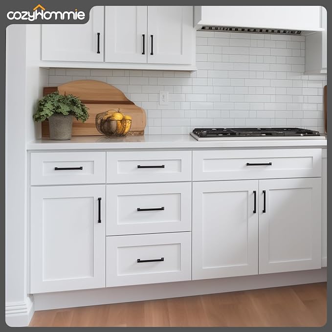 Shaker Style White RTA Base Drawer Cabinet by Solid Wood for Kitchen, Bathroom, Bedroom or Office with 3 Drawers and Soft Close(27" W x 24" Depth x 34-1/2" H)