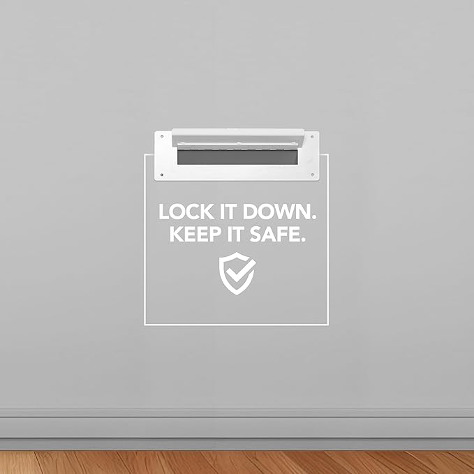 Through-The-Wall Drop Box Deposit Safe 17 x 13 x 7 - Heavy Duty Steel Mailbox with Lock for Receiving Mail, Checks, Letters, Cash and More for Home, Office and Commercial Use (D700) (Gray)