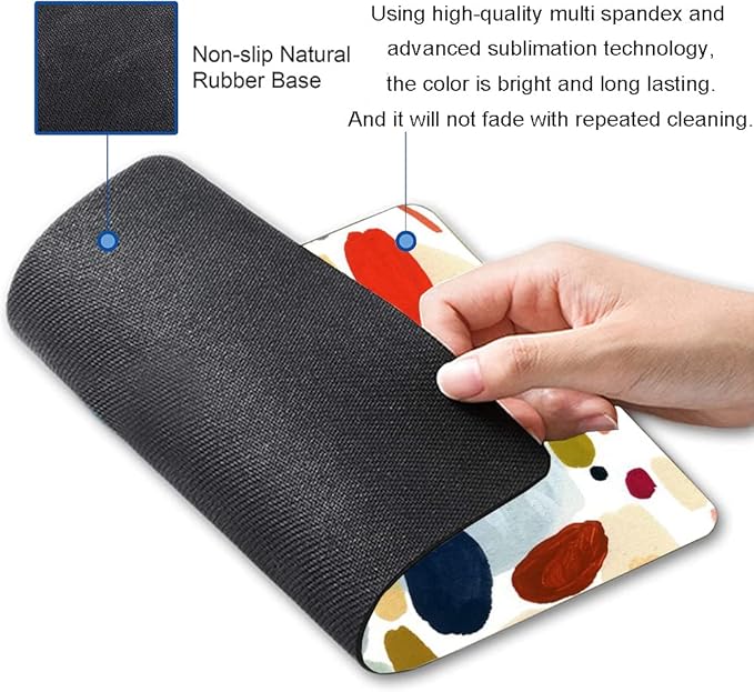 Mouse Pad, Multi Color Abstract Art Mouse Pad, Square Non-Slip Rubber Personalized Computer Mouse Mat, Waterproof Cute Desk Mousepad for Gaming Office Laptop Home