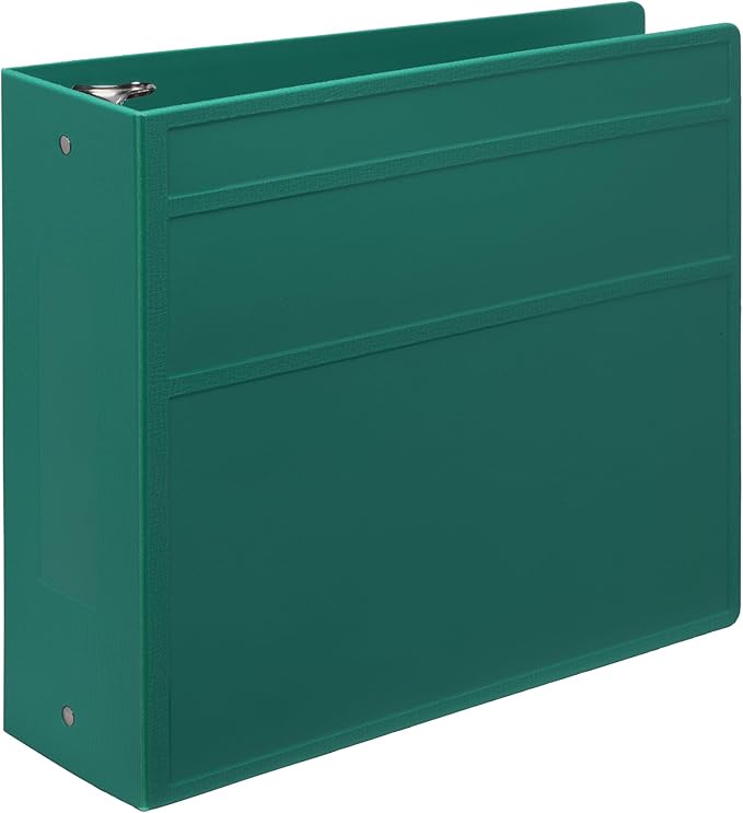 Carstens 4-Inch Heavy Duty 3-Ring Binder - Side Opening, Teal, Durable Plastic, No-Gap Rings, Waterproof Cover, No Pockets, Holds 600 US Letter Sheets, BPA-Free, Made in USA (1847-3R), Case of 10