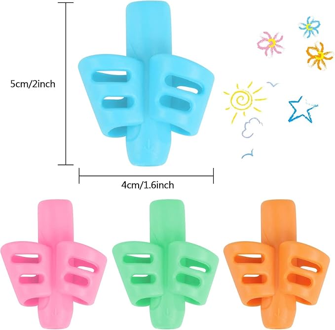 SANNIX 32 Pack Pencil Kids Grips for Kids Handwriting, Pencil Holder for Kids, Handwriting Grip, Ergonomic Training Pencil Pen Grips, Writing Tool for Toddlers Preschoolers, Children