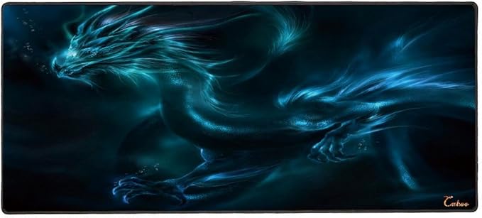 XXL Professional Large Mouse Pad & Computer Game Mouse Mat (35.4x15.7x0.1IN, Dragon)