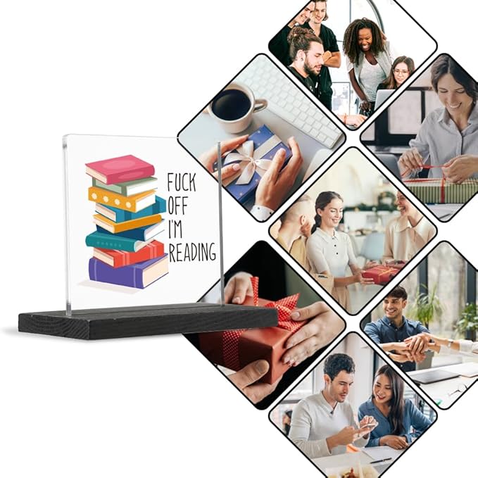 Funny Profanity Gift for Book Lover,Cute Desk Decor Gift for Book Lover, Joke Birthday Office Gift for Book Lover, Funny Reading Gift for Book Lover, Gag Reading Gift for Book Lover,WYZ2